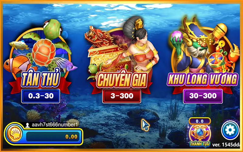 Chọn phòng chơi bắn cá ăn xu tại VUA99