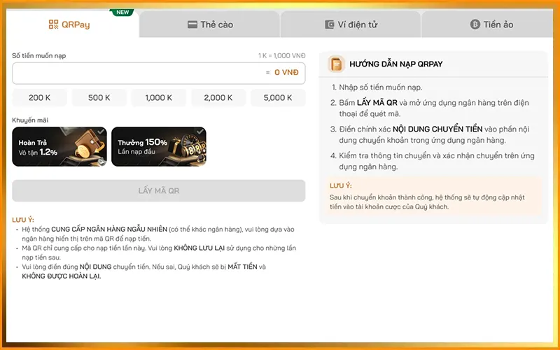 Nạp rút tiền VUA99 nhanh chóng, live chat, CSKH chuyên nghiệp